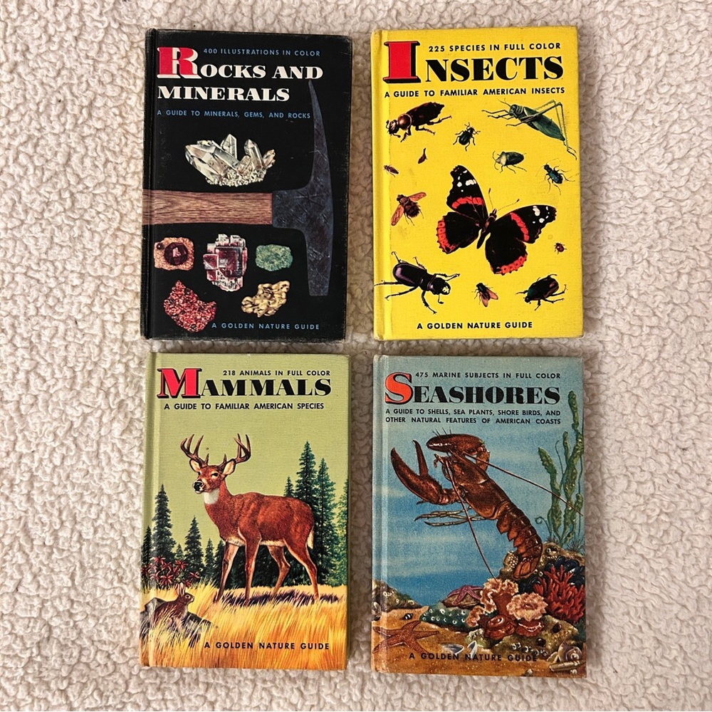 Set of 4 Golden Nature Guide Books Hardcover